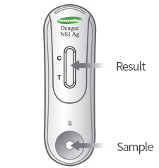 A diagnostic kit is prepared for use after it is taken from the pouch