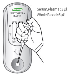 3 ㎕ of Serum or Plasma, or 6 ㎕ of Whole Blood is injected into the inlet.